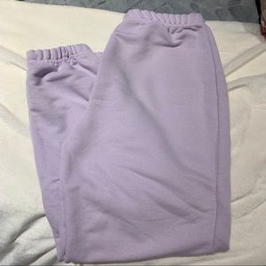 purple lilac cuff sweatpants